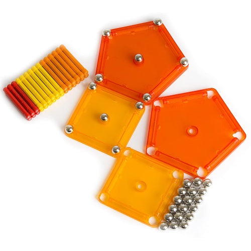 Geomag Classic Color 64 Magnetische Kugeln und Stäbe Mehrfarbiges Konstruktionsspielzeug