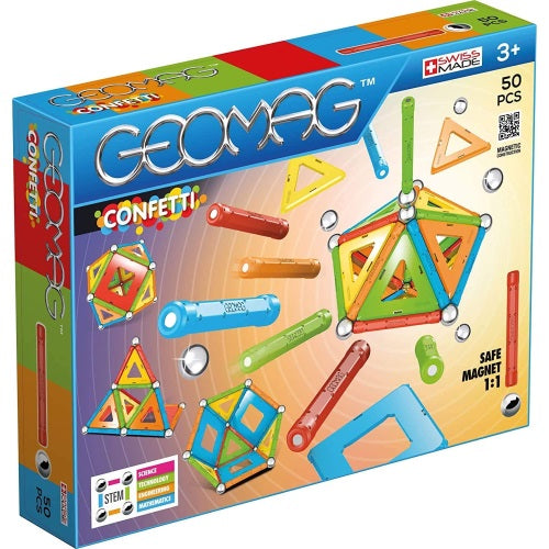Geomag Classic Color 50 bunte Magnetstäbe und -kugeln Bauspielzeug