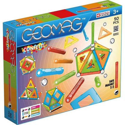 Geomag Classic Color 50 bunte Magnetstäbe und -kugeln Bauspielzeug