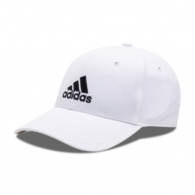 Adidas Cappellino Baseball unisex a 6 pannello con logo ricamato FK0896 white