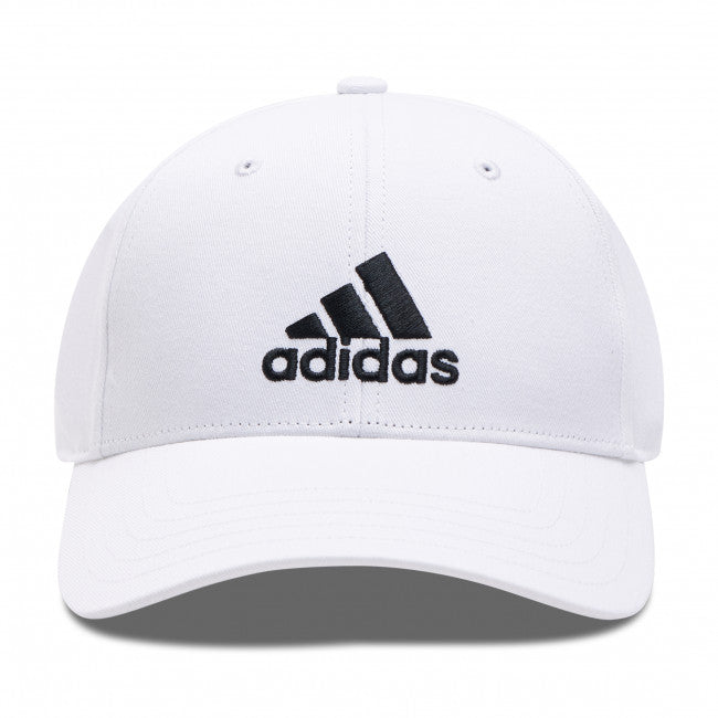 Adidas Cappellino Baseball unisex a 6 pannello con logo ricamato FK0896 white