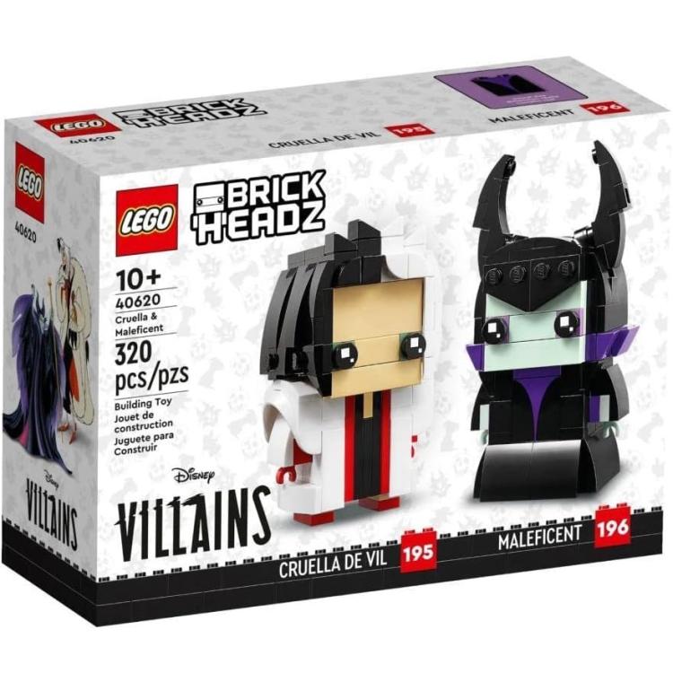 Lego - Brickheadz 40620 Disney Villains (Cruella De Vil & Maleficent) 195 Teile + 196 Teile