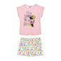 Pigiama bambina Disney Minnie completo t-shirt e pantaloncino estivo cotone 4070