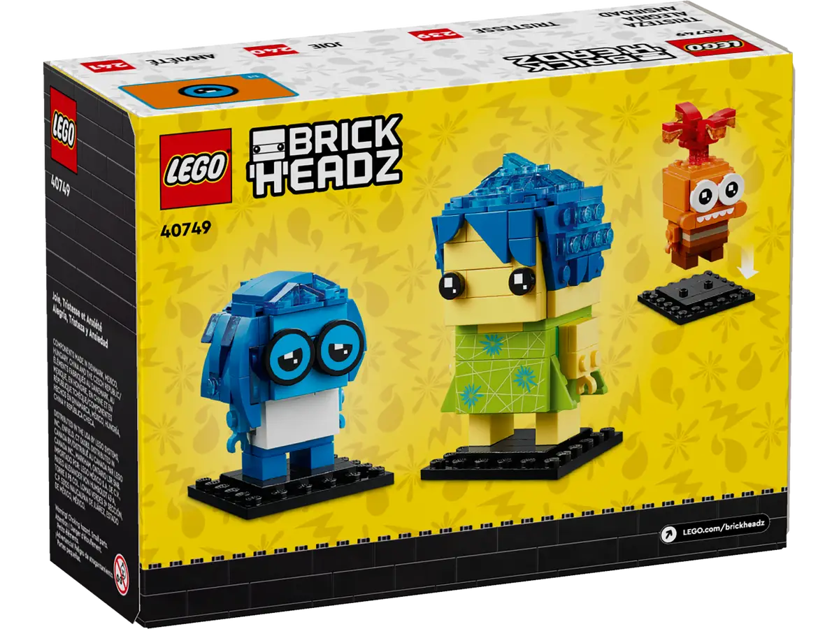 Lego - Brickheadz 40749 Disney - Inside Out 2 (Gioia, Tristezza e Ansia)