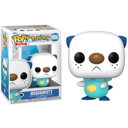 Funko Pop ! Games Pokemon (886) - Oshawott Vinyl Figure 9Cm Dewott Evo Acqua