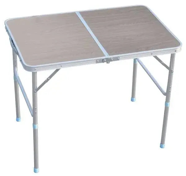 Tavolo alluminio pieghevole in mdf 90x60x70/40h