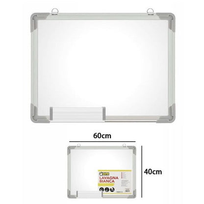 Lavagnetta A Parete Magnetica Lavagna Bianca Per Pennarello Cancellabile 40X60Cm