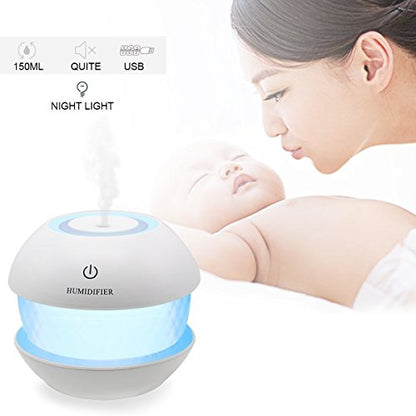 Lampada Diffusore Umidificatore Aromi Aromaterapia Profumo Auto Cromoterapia Led