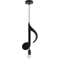 Black Pendant Lamp Holder LED 2 Musical Note Modern E27 Chandelier B01N3