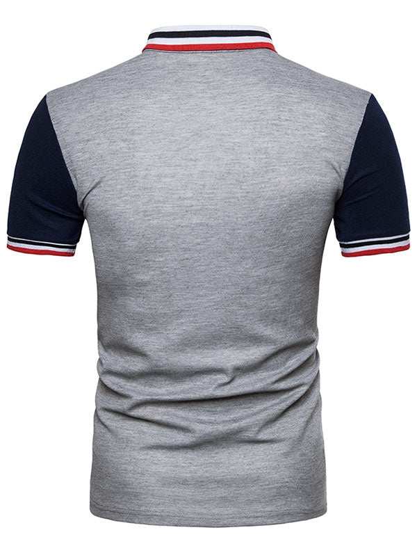 Polo Uomo Elegante Casual in Cotone Maglietta Polo Manica Corta