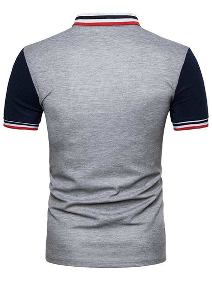 Polo Uomo Elegante Casual in Cotone Maglietta Polo Manica Corta
