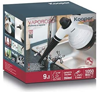 Kooper Dampfreiniger 350 ml 1050 W Weiß 9-in-1 + Zubehör