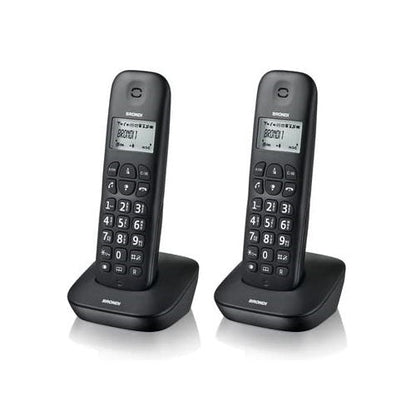 BRONDI GALA TWIN SCHNURLOSES TELEFON DOPPELTES MOBILTEIL BÜRO ZUHAUSE MEMO DECT SCHWARZ