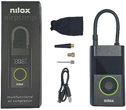 Nilox Air Pump Elektrischer tragbarer Luftkompressor Fahrrad Motorrad Auto 4000mAh