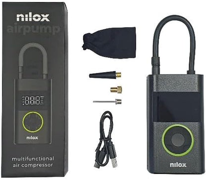 Nilox Air Pump Elektrischer tragbarer Luftkompressor Fahrrad Motorrad Auto 4000mAh