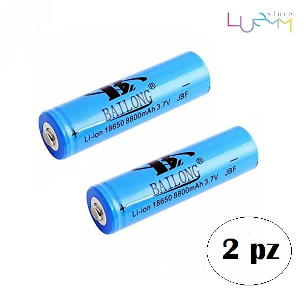 2X WIEDERAUFLADBARE LITHIUM-BATTERIE 3,7V FÜR LED-TASCHENLAMPEN, KAMERAS usw. 5200mAh