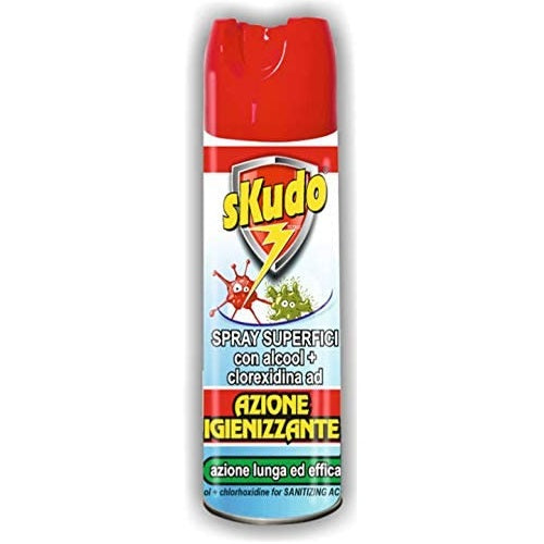 Skudo Spray Oberflächenreiniger mit Alkohol Chlorhexidin Entfetter Hygienisierender Raumreiniger