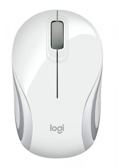 Logitech Mouse Wireless M187 White Optical Usb Ambidestro Pc Mac Laptop Bianco