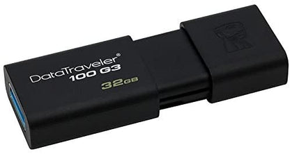 Kingston Pendrive Datatraveler 32Gb Dt100G3 32Gb Usb 3.0 Nero Chiavetta Memoria