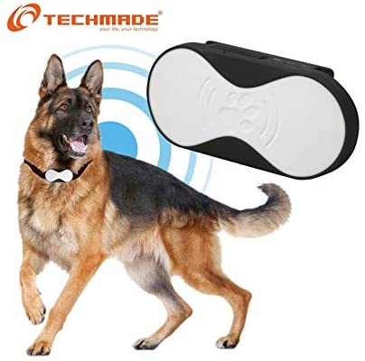 Techmade Wifi GPS Satelliten-Tracker Halsband für Haustiere Hunde Katzen Schwarz