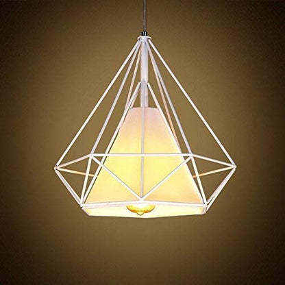 Designer-Kronleuchter modern Metallstruktur weiß Stoff E27 | B20-B