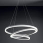 48W LED Pendant Chandelier Circles with Rings White Modern Living Room Warm Light
