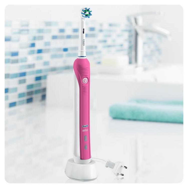 Oral B - Pro2 2950N Crossaction 2 wiederaufladbare elektrische Zahnbürsten Braun Timer