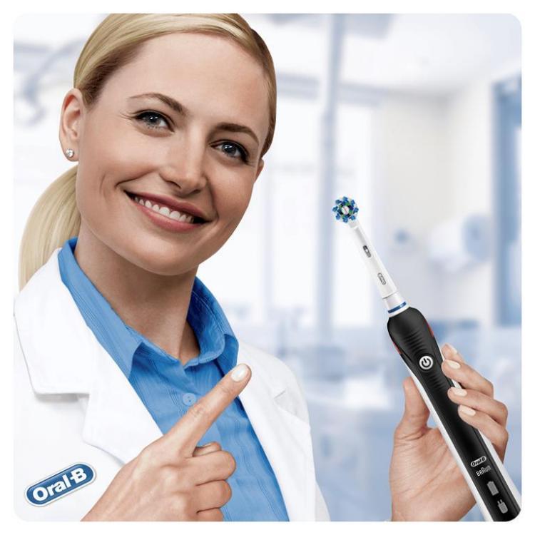 Oral B - Pro2 2950N Crossaction 2 wiederaufladbare elektrische Zahnbürsten Braun Timer