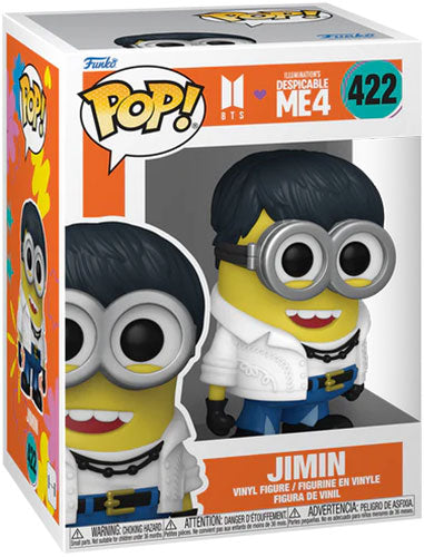 Funko Pop! Movies Ich - Einfach unverbesserlich 4 X BTS (422) Minion Jimin Vinylfigur 9cm