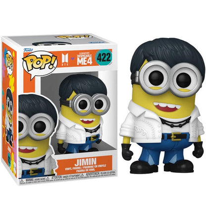 Funko Pop! Movies Ich - Einfach unverbesserlich 4 X BTS (422) Minion Jimin Vinylfigur 9cm