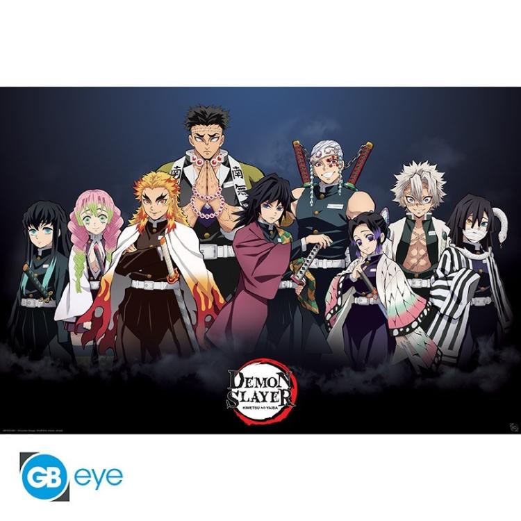 ABYSTYLE MAXI POSTER DEMON SLAYER: "PILLARS" DIE SÄULEN (GB EYE) 91,5x61cm