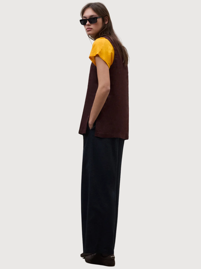 Bluse Sia Frau Cocoa Leinen | Ecoalf