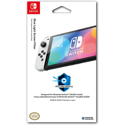 Nintendo Switch Oled Displayschutzfolie mit Blaulichtfilter Hori Filter Light Screen