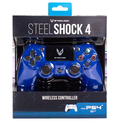 Steeldigi Wireless Controller für PS4, Gamepad, kabellos, Playstation 4, Blau