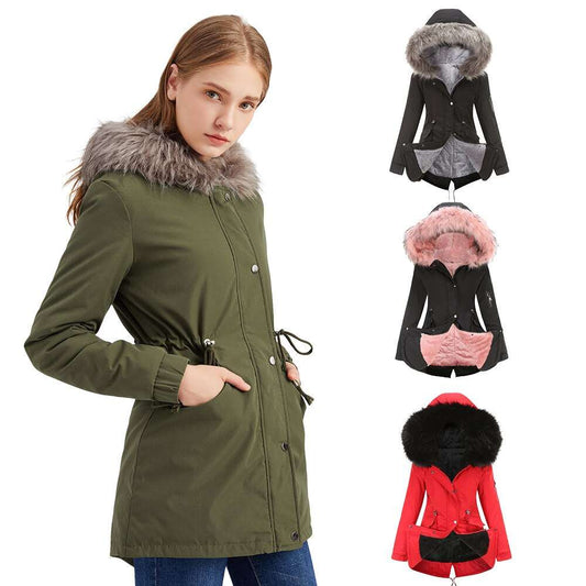 Giubbotto Parker donna, imbottito con cappuccio