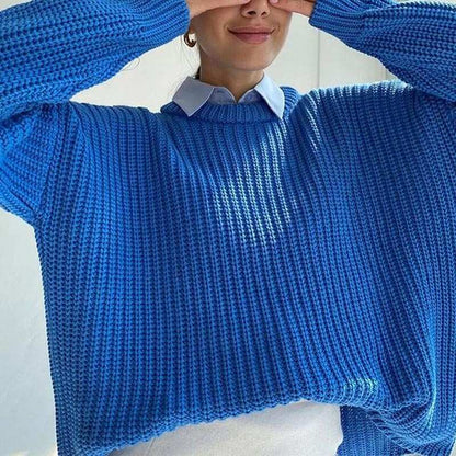 Maglione oversize lavorato a maglia da donna