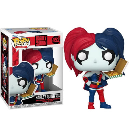 Funko Pop ! Heroes Harley Quinn - (452) Harley Quinn With Pizza Vinyl Figure 9Cm