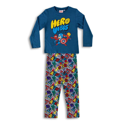 Official Marvel Avengers Long Sleeve Cotton Pajamas for Boys 4590