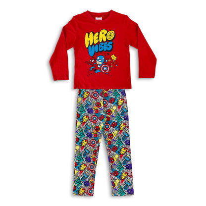 Official Marvel Avengers Long Sleeve Cotton Pajamas for Boys 4590