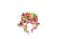 Girocollo Drappo " Frou Frou " Fantasia Paisley Viola