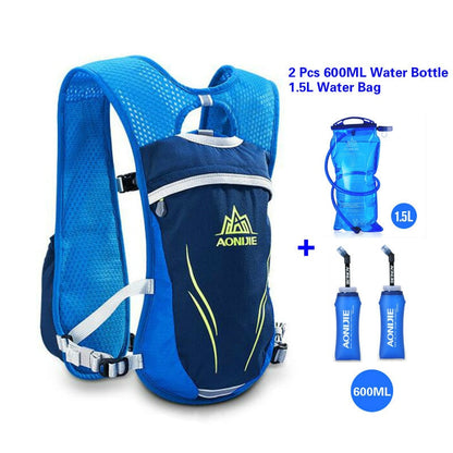 Zaino Running Idratazione Unisex per Maratona con Tasche Multiple