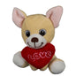 Plush Dogs Sitting Heart Valentine's Day Love (Chihuahua) 14cm