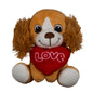Plush Dogs Sitting with Heart Valentine's Day Love (Cocker) 14cm