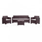 Nebraska 3-Piece Lounge Set, Polypropylene, with Cushions, Brown