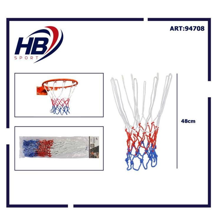 Basketballnetz Nylon Standard Ø 45cm/46cm/48cm 18" Trikolore
