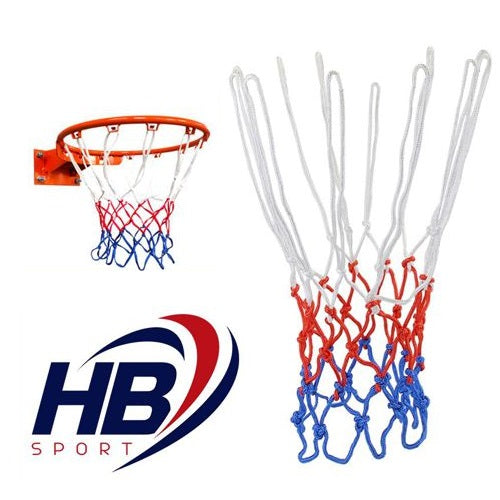 Basketballnetz Nylon Standard Ø 45cm/46cm/48cm 18" Trikolore
