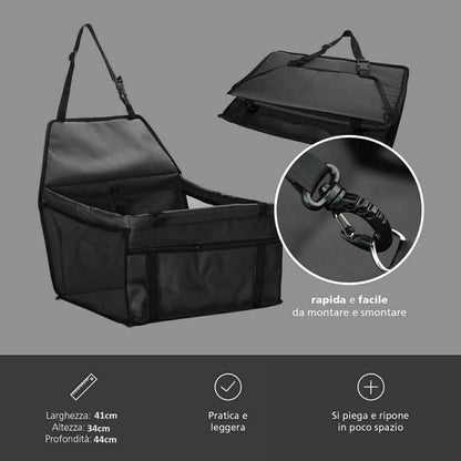 Trasportino Seggiolino Auto Sediolino Cane Gatto Borsa Animali Cuccia Viaggio