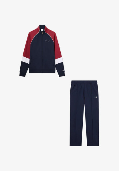 Champion Tuta Sportiva Uomo Fleece 222692-BS501 Blu-Rosso - Completo Sportivo