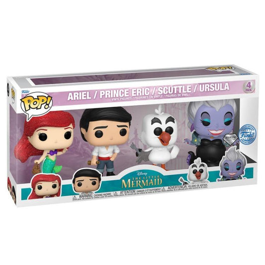 Funko Pop! Disney (4er-Pack) Arielle-Prinz Erik-Scuttle-Ursula Special Diamond