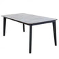 Cancun Table 180 x 90 with Anthracite Painted Aluminum Frame and Dark Grey Laminate Top